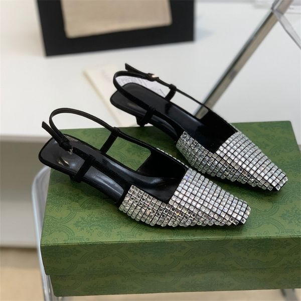 30% off 2022 slippers summer shoes women genuine leather med heels sandals square toe buckle strap slingbacks bling crystal chaussure femme, Black
30% off 2022 slippers summer shoes women genuine leather med heels sandals square toe buckle strap slingbacks bling crystal chaussure femme, Black