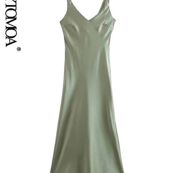 women fashion satin camisole midi dress vintage v neck wide elastic straps female dresses vestidos mujer 220526, Black;gray
women fashion satin camisole midi dress vintage v neck wide elastic straps female dresses vestidos mujer 220526, Black;gray