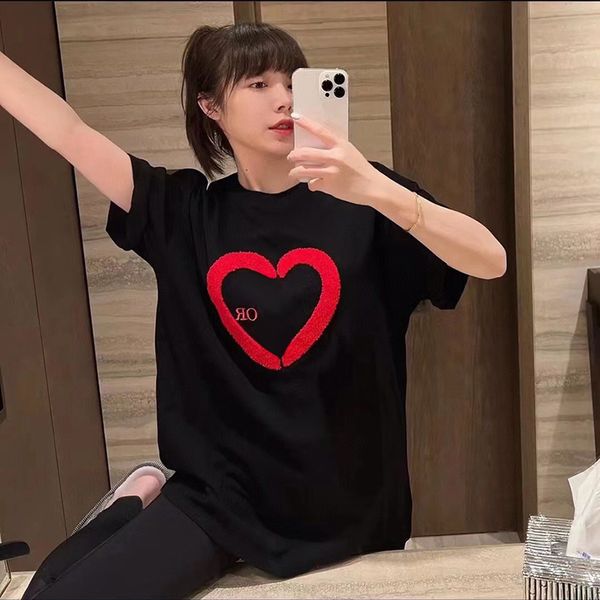 2022 summer women's t-shirt luxury brand designer love pattern casual loose pullover short sleeved new ladies top, White
2022 summer women's t-shirt luxury brand designer love pattern casual loose pullover short sleeved new ladies top, White