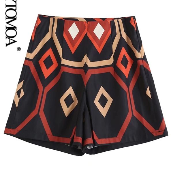 kpytomoa women fashion geometric print shorts vintage high waist side zipper female short pants mujer 220518, White;black
kpytomoa women fashion geometric print shorts vintage high waist side zipper female short pants mujer 220518, White;black
