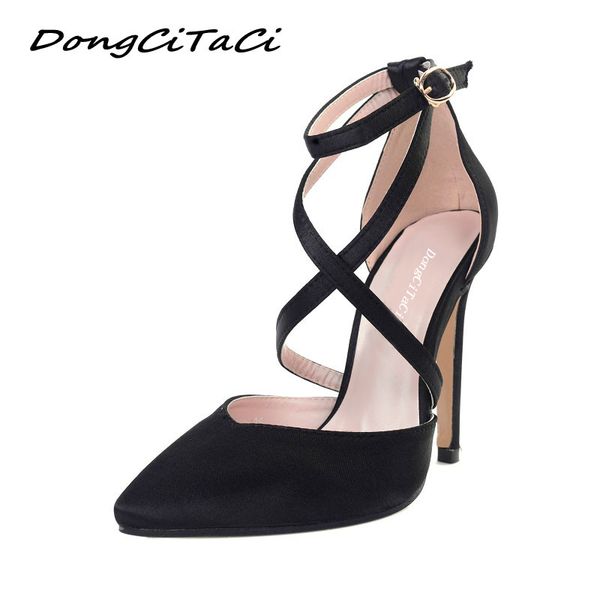n spring wedding party women pumps shoes woman high heels cross strap nightclub stilettos cut-outs shoes 220402, Black
n spring wedding party women pumps shoes woman high heels cross strap nightclub stilettos cut-outs shoes 220402, Black