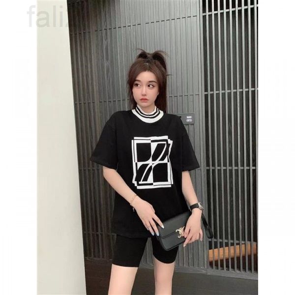 women's t-shirt designer chaopai 22 early spring new white flocking print contrast knit collar a-line silhouette short sleeve t-shirt
women's t-shirt designer chaopai 22 early spring new white flocking print contrast knit collar a-line silhouette short sleeve t-shirt