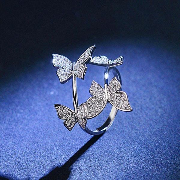 cluster rings luxury butterfly open adjustable for women full crystal wedding rose gold fashion finger ring female engagement, Golden;silver
cluster rings luxury butterfly open adjustable for women full crystal wedding rose gold fashion finger ring female engagement, Golden;silver