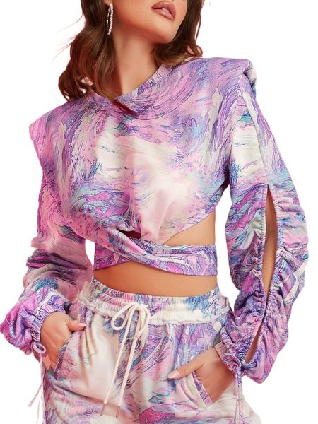 x ji yeon lee marble tie-dye shoulder pad crisscross sweater h2ru#, Black
x ji yeon lee marble tie-dye shoulder pad crisscross sweater h2ru#, Black