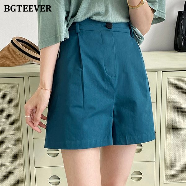 fashion high waist button women solid short casual half elastic waist loose pockets female shorts 2021 summer, White;black
fashion high waist button women solid short casual half elastic waist loose pockets female shorts 2021 summer, White;black