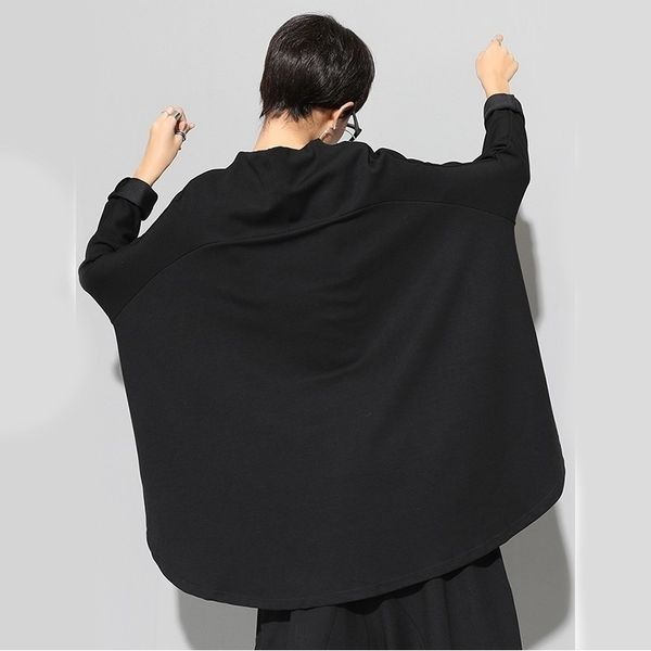 eam spring stand collar long sleeve black loose irregular big size cloak sweatshirt women fashion ji949 201203
eam spring stand collar long sleeve black loose irregular big size cloak sweatshirt women fashion ji949 201203
