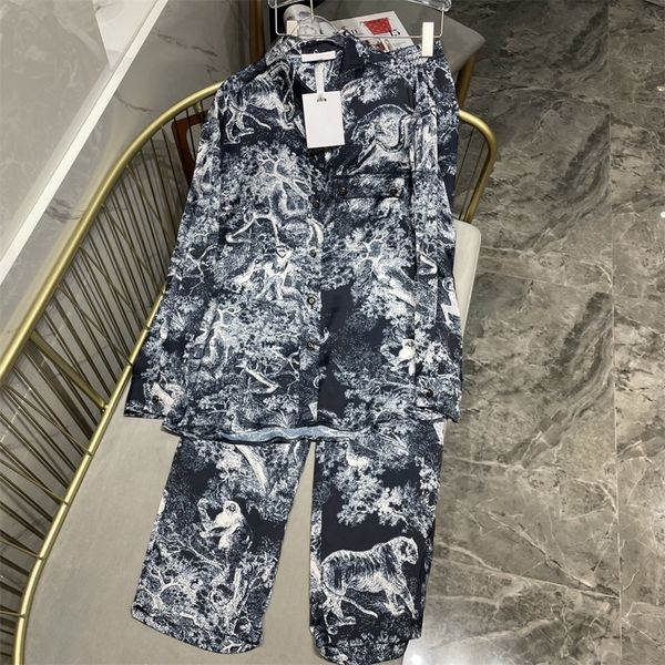 short shirts dark blue ruyi jungle animal print shirt + wide leg pants set clothes_hmnn, White
short shirts dark blue ruyi jungle animal print shirt + wide leg pants set clothes_hmnn, White