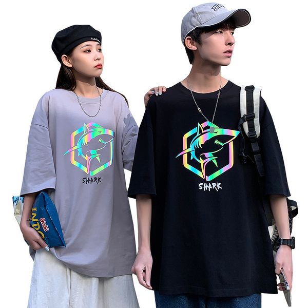 half sleeve t shirts reflective rainbow tees hip hop shark ovesize tshirts cotton casual o neck streetwear homme clothing 220608, Black
half sleeve t shirts reflective rainbow tees hip hop shark ovesize tshirts cotton casual o neck streetwear homme clothing 220608, Black