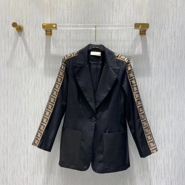 ff18 fashion women suit designer clothes blazer with full letters 2022 spring new released, White;black
ff18 fashion women suit designer clothes blazer with full letters 2022 spring new released, White;black