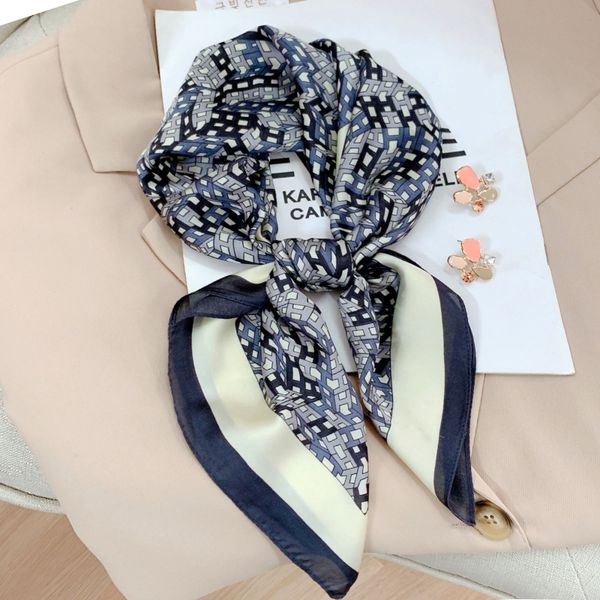 design elegant silk scarf square satin head hair female office lady shawl chiffon foulard bandanna, Blue;gray
design elegant silk scarf square satin head hair female office lady shawl chiffon foulard bandanna, Blue;gray