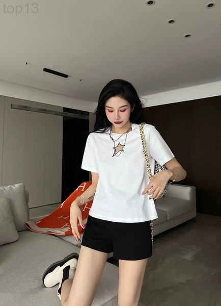 women's t-shirt designer chaopai 22 early spring new short female design sense of minority hollow out star pattern round neck sleeve t-, White
women's t-shirt designer chaopai 22 early spring new short female design sense of minority hollow out star pattern round neck sleeve t-, White