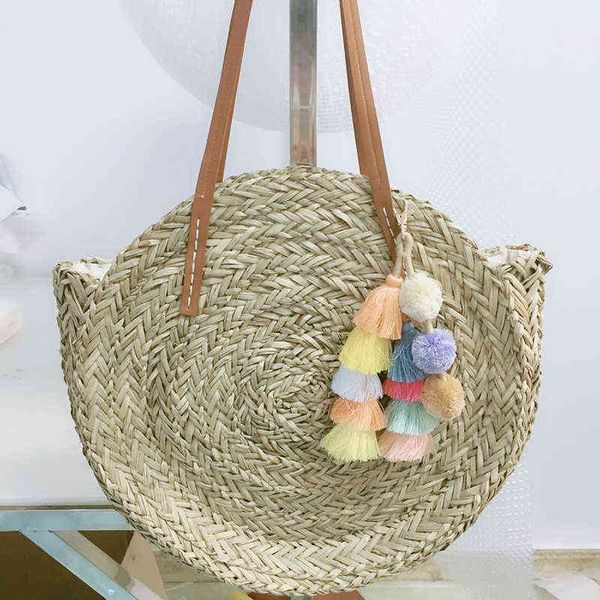 handmade rattan woven round hand knitting handbag fashion straw bag rope knitted casual shoulder bag summer beach tote scarf g220519
handmade rattan woven round hand knitting handbag fashion straw bag rope knitted casual shoulder bag summer beach tote scarf g220519