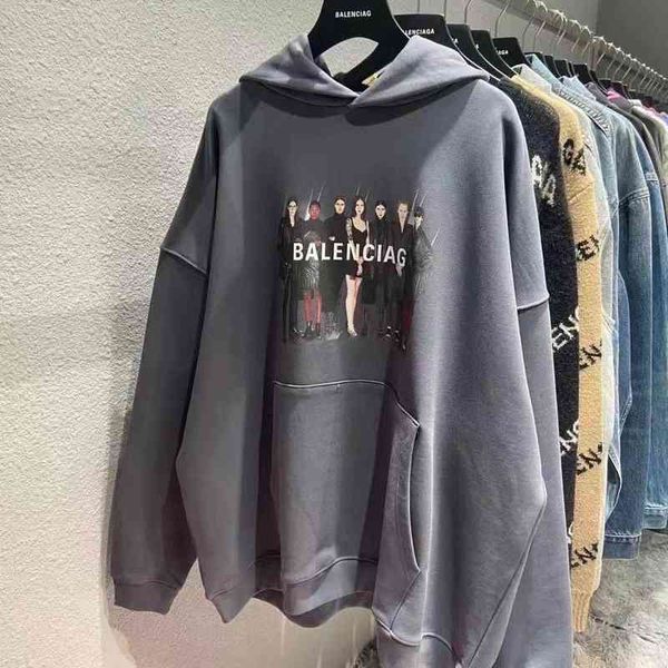 hoodies bbalencaigas'ss designer men's sweater portrait band letter hooded sweater spring autumn style popular versatile wo long s, Black
hoodies bbalencaigas'ss designer men's sweater portrait band letter hooded sweater spring autumn style popular versatile wo long s, Black