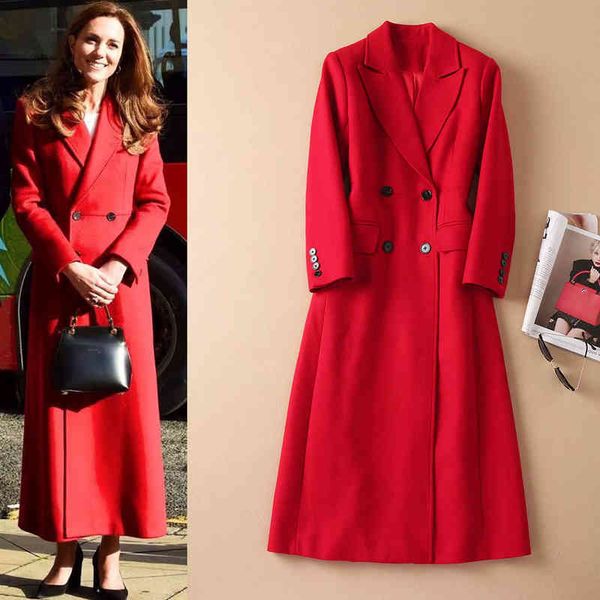 casual dresses british style long coat autumn winter women's suit collar double breasted princess kate's same red tweed, Black;gray
casual dresses british style long coat autumn winter women's suit collar double breasted princess kate's same red tweed, Black;gray