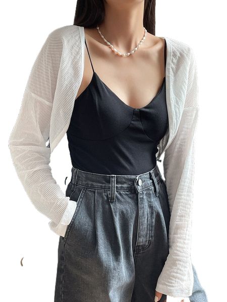dazy solid open front without cami y3dq#, White