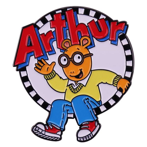 arthur boy enamel pin childhood nostalgic cartoon inspiration badge, Blue 
arthur boy enamel pin childhood nostalgic cartoon inspiration badge, Blue