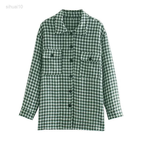 2021 new fashion women lapels long sleeves autumn winter tweed shirt casual jacket loose plaid shirt jacket l220725, Black;brown
2021 new fashion women lapels long sleeves autumn winter tweed shirt casual jacket loose plaid shirt jacket l220725, Black;brown