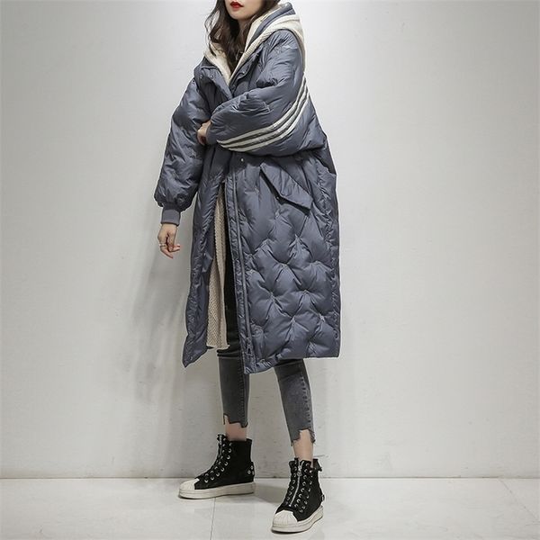 black hooded warm down coat women long jacket winter loose down jackets female overcoat fashion thick parkas lady outwears 201210
black hooded warm down coat women long jacket winter loose down jackets female overcoat fashion thick parkas lady outwears 201210