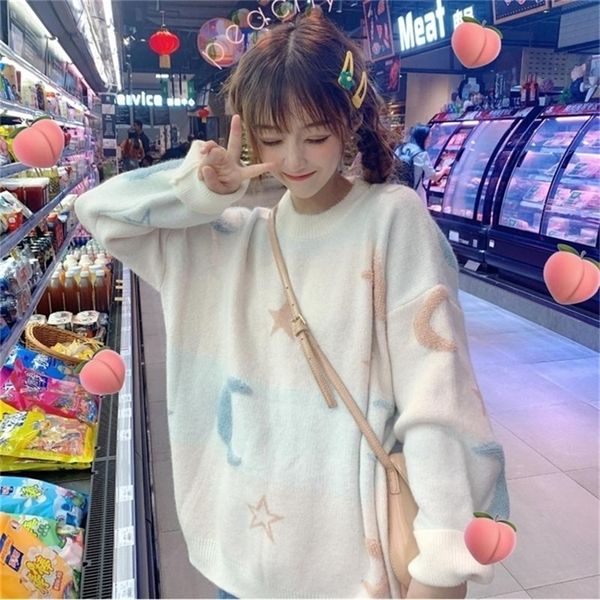 women sweaters japanese vintage kawaii ulzzang loose casual ins long sleeve sweater female korean harajuku clothing for women 201221, White;black
women sweaters japanese vintage kawaii ulzzang loose casual ins long sleeve sweater female korean harajuku clothing for women 201221, White;black