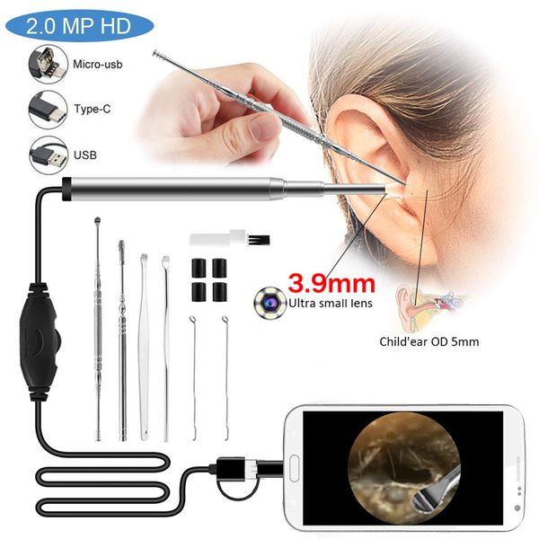 3.9mm3 in 1 ear scoop visual otoscope ears canal endoscope ear pulling digger otorhinolaryngology inspection lens
3.9mm3 in 1 ear scoop visual otoscope ears canal endoscope ear pulling digger otorhinolaryngology inspection lens