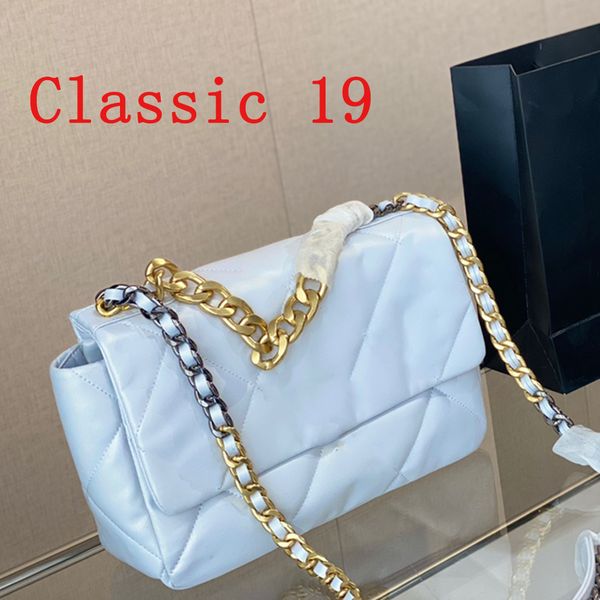 designers classic 19 women flap crossbody bags handbags lambskin doule chains interwoven gold-stone serial number shoulder bag large capacit
designers classic 19 women flap crossbody bags handbags lambskin doule chains interwoven gold-stone serial number shoulder bag large capacit