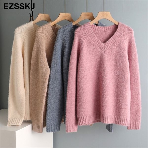 basic v-neck chic cashmere sweater pullover women winter autumn female wool sweater loose long sleeve casual sweater 201225, White;black
basic v-neck chic cashmere sweater pullover women winter autumn female wool sweater loose long sleeve casual sweater 201225, White;black