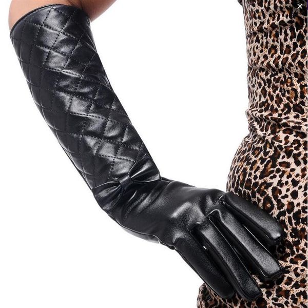 women long tube sheepskin gloves genuine leather soft driving bow rhombus soft warm wedding ball show dance bride finger glov242p, Blue;gray
women long tube sheepskin gloves genuine leather soft driving bow rhombus soft warm wedding ball show dance bride finger glov242p, Blue;gray