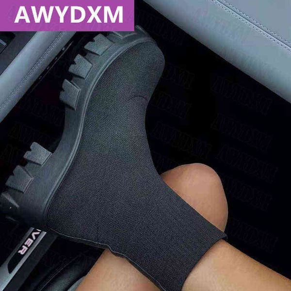 2022 new autumn winter stretch sock boots fashion round toe platform increase sport women shoes slip-on flat snow boots mujer y220706, Black
2022 new autumn winter stretch sock boots fashion round toe platform increase sport women shoes slip-on flat snow boots mujer y220706, Black