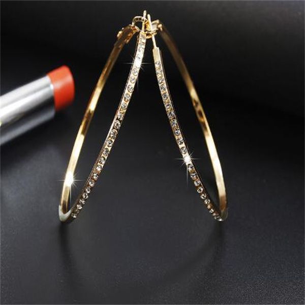 european and american fashion exaggerated hoop & huggie rhinestone atmospheric hoop earrings female a297, Golden;silver
european and american fashion exaggerated hoop & huggie rhinestone atmospheric hoop earrings female a297, Golden;silver