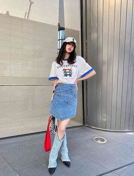 women's t-shirt 22 spring and summer niche fashion cute tiger lettered print contrast color round neck short sleeve t-shirt mw4z, White
women's t-shirt 22 spring and summer niche fashion cute tiger lettered print contrast color round neck short sleeve t-shirt mw4z, White