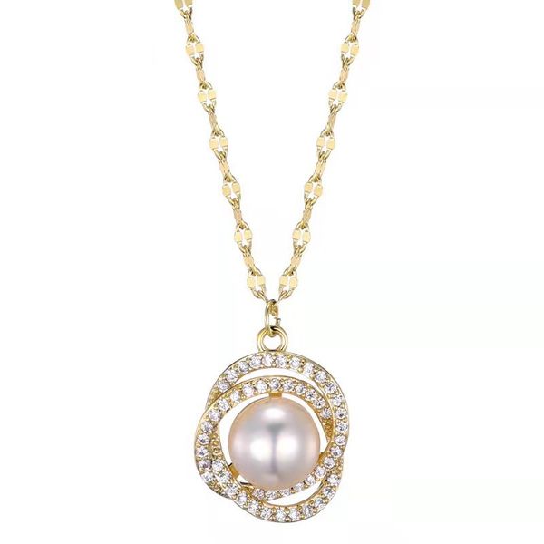 fashion design flower pearl pendant necklace ladies titanium steel choker necklace jewelry, Silver
fashion design flower pearl pendant necklace ladies titanium steel choker necklace jewelry, Silver