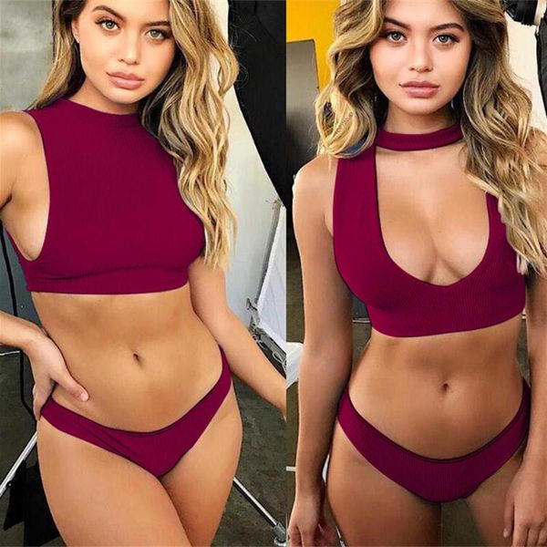 women's swimwear bikini 2022 solid o-neck hollow swimsuit women set bathing suit beach two ways to wear bikinis mujerwomen's, White;black
women's swimwear bikini 2022 solid o-neck hollow swimsuit women set bathing suit beach two ways to wear bikinis mujerwomen's, White;black