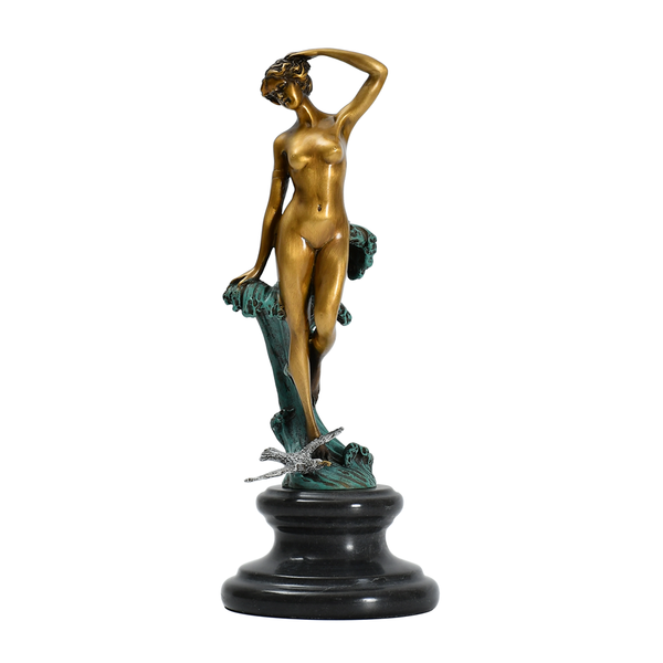 nude young woman in waves statue sculpture bronze modern naked female figurine art home decor ornament, Silver
nude young woman in waves statue sculpture bronze modern naked female figurine art home decor ornament, Silver