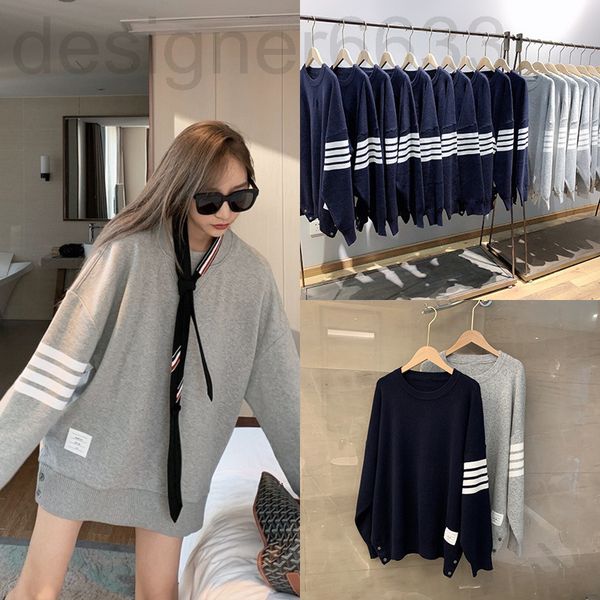 women's knits & tees designer correct version oversizetb wide round neck sweater loose four bar couple fashion f7kk, White
women's knits & tees designer correct version oversizetb wide round neck sweater loose four bar couple fashion f7kk, White