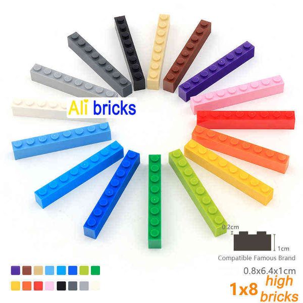 100pcs 1x8 dot diy building blocks thick figures bricks educational creative size compatible with 3008 plastic toys for children aa220317
100pcs 1x8 dot diy building blocks thick figures bricks educational creative size compatible with 3008 plastic toys for children aa220317