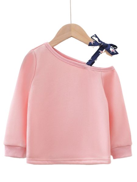 toddler girls asymmetrical neck sweatshirt d5hf#, Black;white