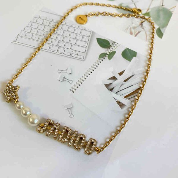 2022 factory wholesale new dijia star pearl necklace bracelet women's net red same choker clavicle chain, Golden
2022 factory wholesale new dijia star pearl necklace bracelet women's net red same choker clavicle chain, Golden