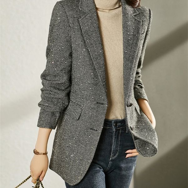 vimly blazer jacket women notched single breasted blazer office lady business jackets female clothes wool coat f9893 220402, White;black
vimly blazer jacket women notched single breasted blazer office lady business jackets female clothes wool coat f9893 220402, White;black