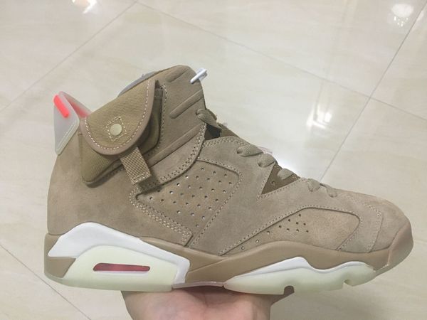 shoes jumpman ts 6j british khaki dh0690-200, White;red