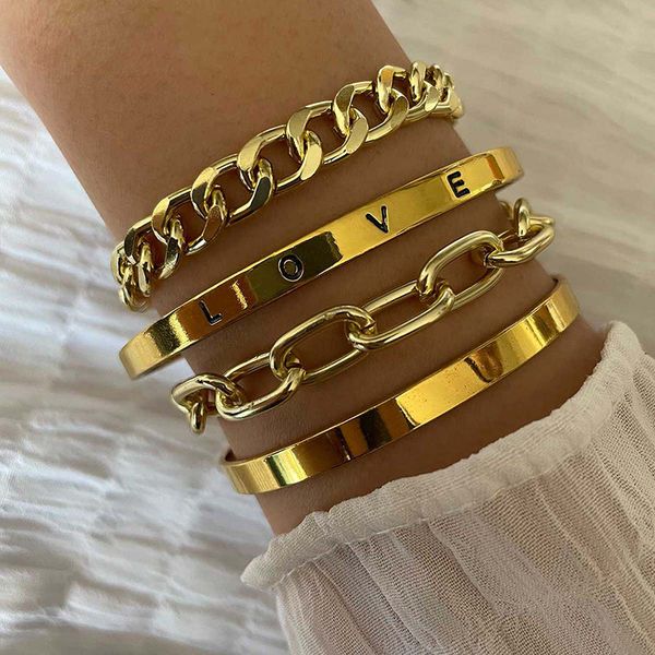 new charm bracelets fashion open gold plated letter chain popular women wrist decoration crystal metal bracelet adjustable jewelry, Golden;silver
new charm bracelets fashion open gold plated letter chain popular women wrist decoration crystal metal bracelet adjustable jewelry, Golden;silver