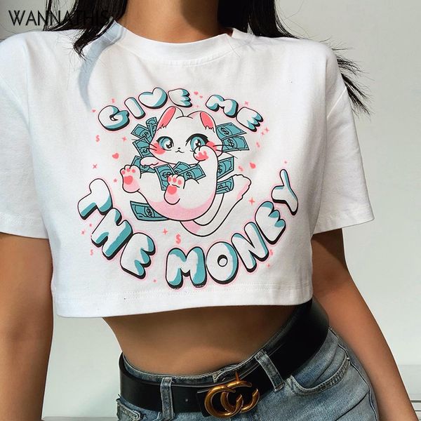 front cartoon print short sleeve cropped t-shirts loose fashion summer streetwear women white funny cat print new
front cartoon print short sleeve cropped t-shirts loose fashion summer streetwear women white funny cat print new