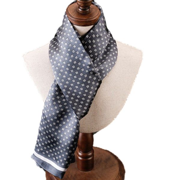 100% silk scarf for men double layer long neckerchief cravat business travel, Blue;gray
100% silk scarf for men double layer long neckerchief cravat business travel, Blue;gray