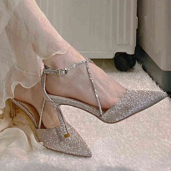 dress shoes silver sequin high heel sandals women 2022 summer pointy toe stiletto heels party ankle strap woman 220503, Black
dress shoes silver sequin high heel sandals women 2022 summer pointy toe stiletto heels party ankle strap woman 220503, Black