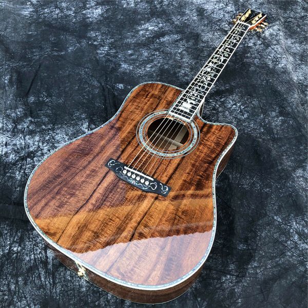 12 strings 41 inches cutaway koa wood acoustic guitar abalone ebony fretboard eq
12 strings 41 inches cutaway koa wood acoustic guitar abalone ebony fretboard eq