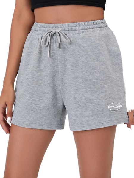 slogan patched drawstring waist track shorts e93n#, White;black
slogan patched drawstring waist track shorts e93n#, White;black