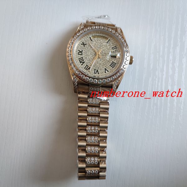 midsize watch factory make automatic woman mens watches 18k yellow gold quickset full pave diamonds roman dial 36mm diving super luminous wi, Slivery;brown
midsize watch factory make automatic woman mens watches 18k yellow gold quickset full pave diamonds roman dial 36mm diving super luminous wi, Slivery;brown