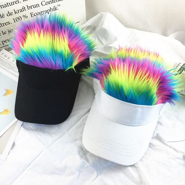 hat funny wig black baseball cap korean version men's and women's fashion colorful outdoor leisure sunscreen, Blue;gray
hat funny wig black baseball cap korean version men's and women's fashion colorful outdoor leisure sunscreen, Blue;gray
