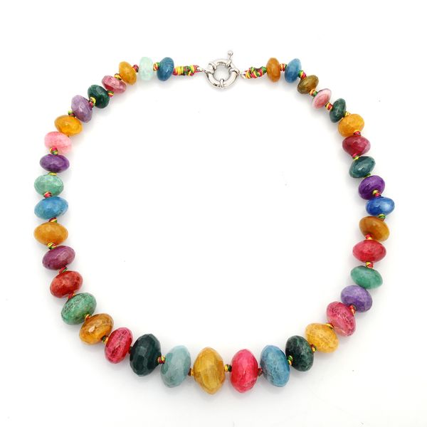 new accessories natural stone agate corner cut beads stones necklace original stone crystal pendant, Silver
new accessories natural stone agate corner cut beads stones necklace original stone crystal pendant, Silver