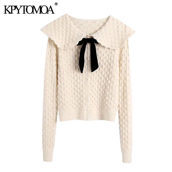 kpytomoa women fashion velvet bow striped textured knitted sweater vintage long sleeve button-up female pullovers chic 210203, White;black
kpytomoa women fashion velvet bow striped textured knitted sweater vintage long sleeve button-up female pullovers chic 210203, White;black