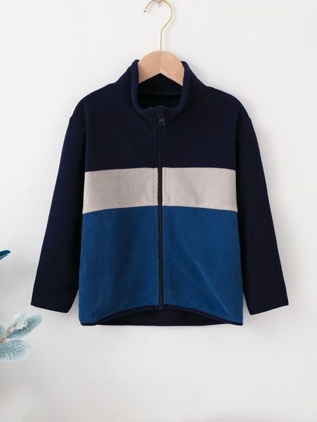 toddler boys color-block funnel neck zip-up fleece coat she, Blue;gray
toddler boys color-block funnel neck zip-up fleece coat she, Blue;gray